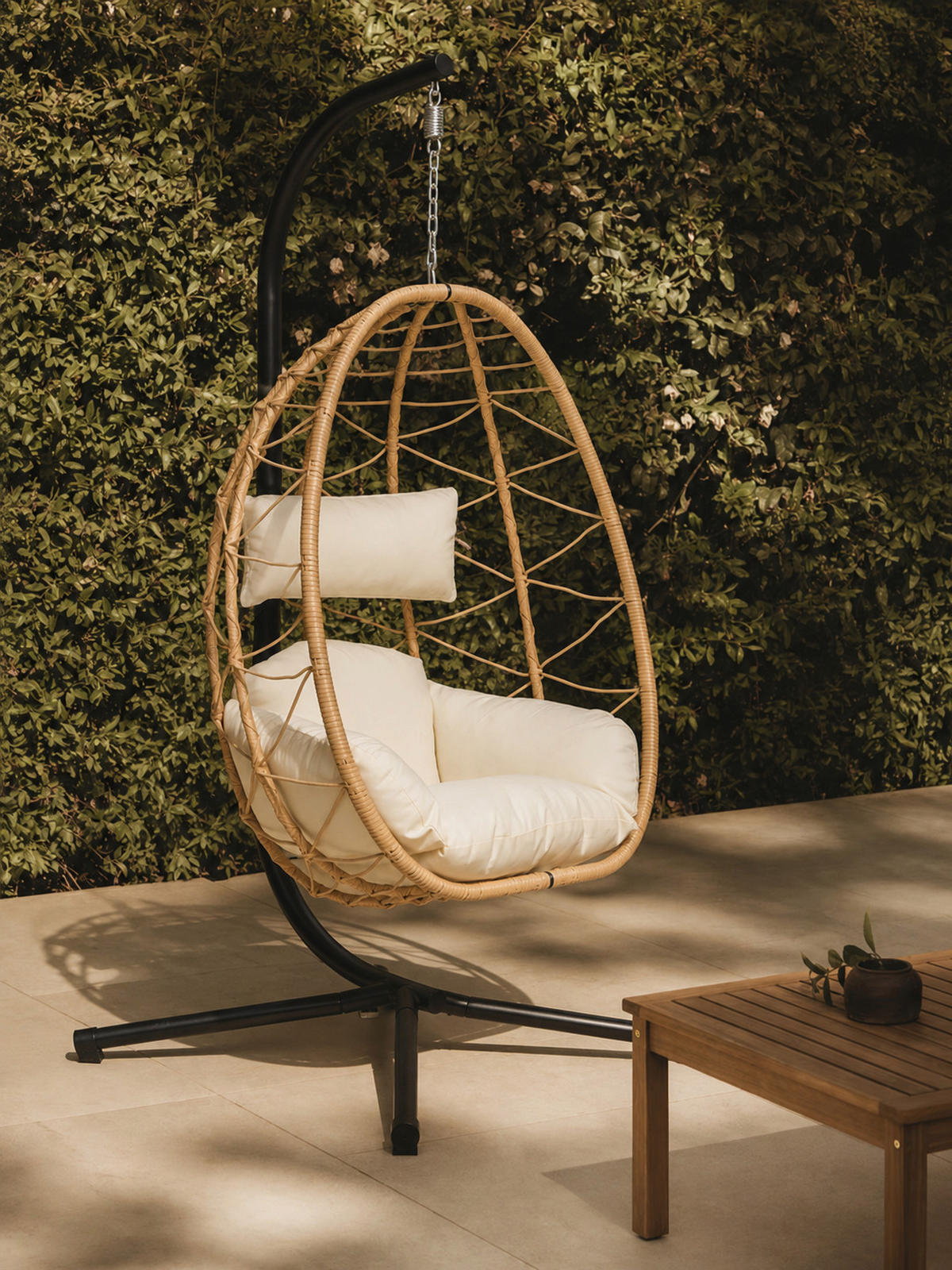 HÄNGESESSEL Rattan - Braun - Braun, Metall (97/197/138cm) - Nordlys
