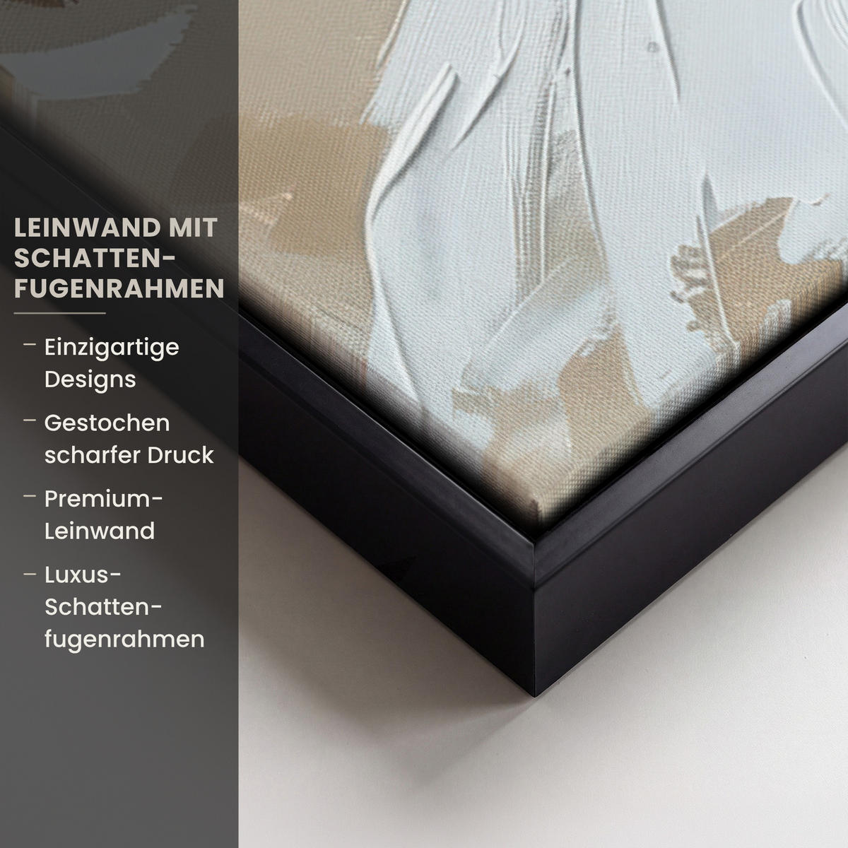 LEINWAND Bilder mit Rahmen - Frau - Farbe - Abstrakt - Beige - Modern - 40x60 - Sandfarben, Textil (40/60cm) - MuchoWow