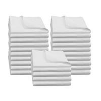 STOFFSERVIETTEN, 25er-Set, 50x50 cm, 100% Baumwolle, Weiß - Weiß, Textil (50/50cm) - Zollner