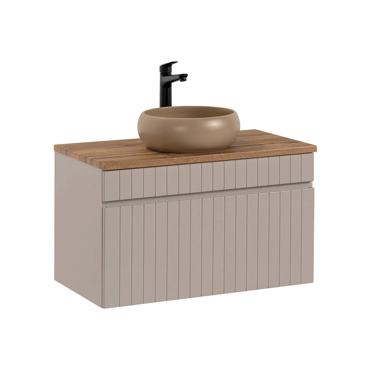 BADMÖBEL 80.4cm Zelie 2er-Set Kaschmir - Beige, Holzwerkstoff (80.4/48/46cm) - Petits-meubles