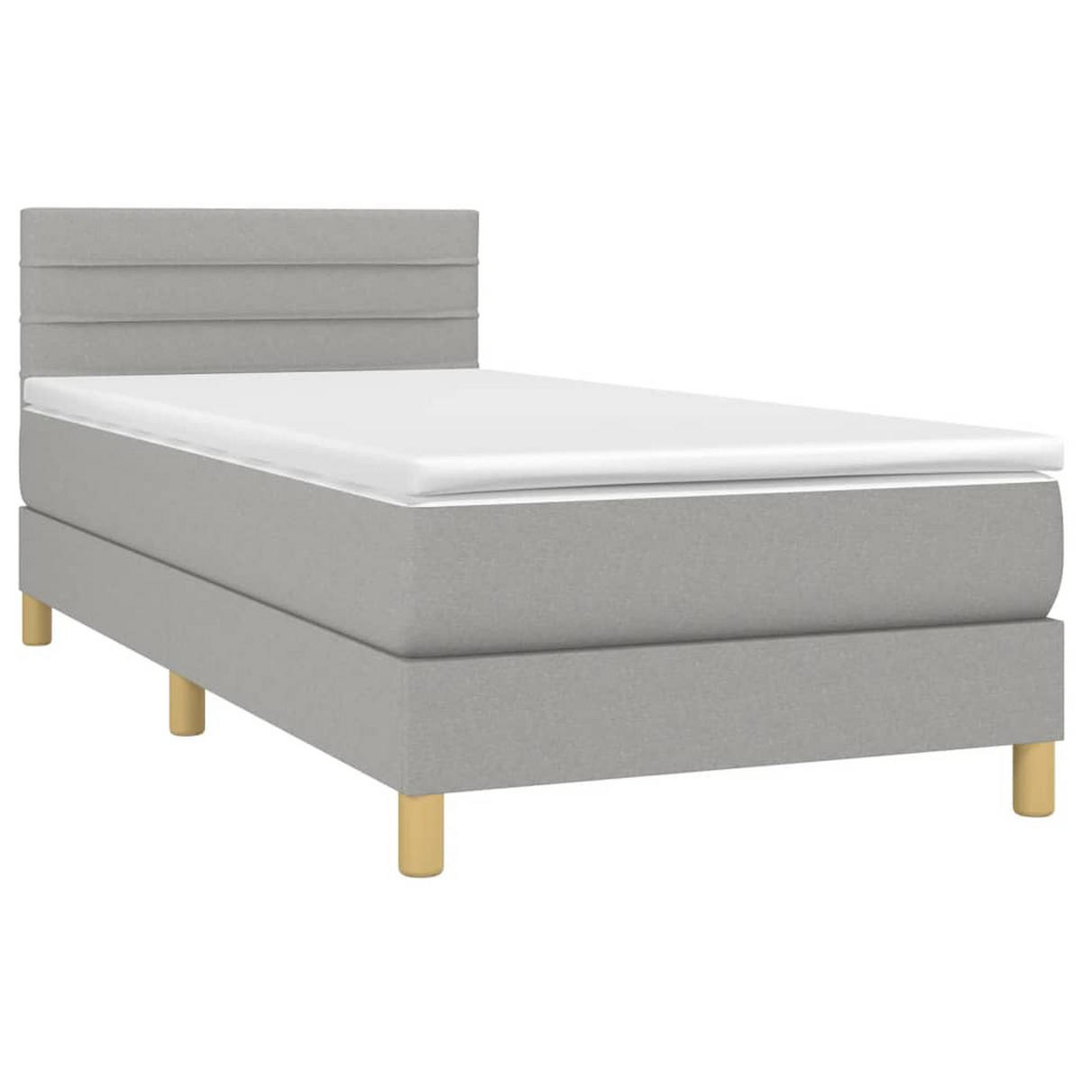 BOXSPRINGBETT 100/200 Cm Grau Gewebe - Grau, Textil (100/203cm) - vidaXL