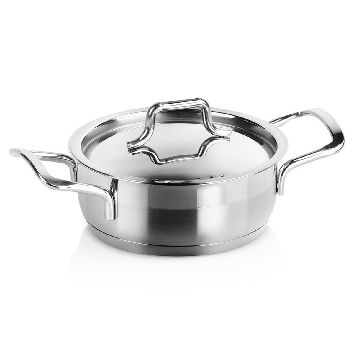 KOCHTOPF Anett mit Edelstahldeckel silber - Silberfarben, Metall (0.7cm) - Orion 