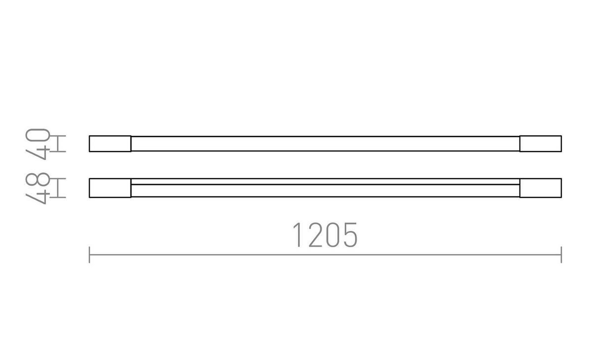 WANDLEUCHTE MIRANDA 120 Chrom 14 W IP44 - Chromfarben, Metall (20/25/15cm) - Rendl