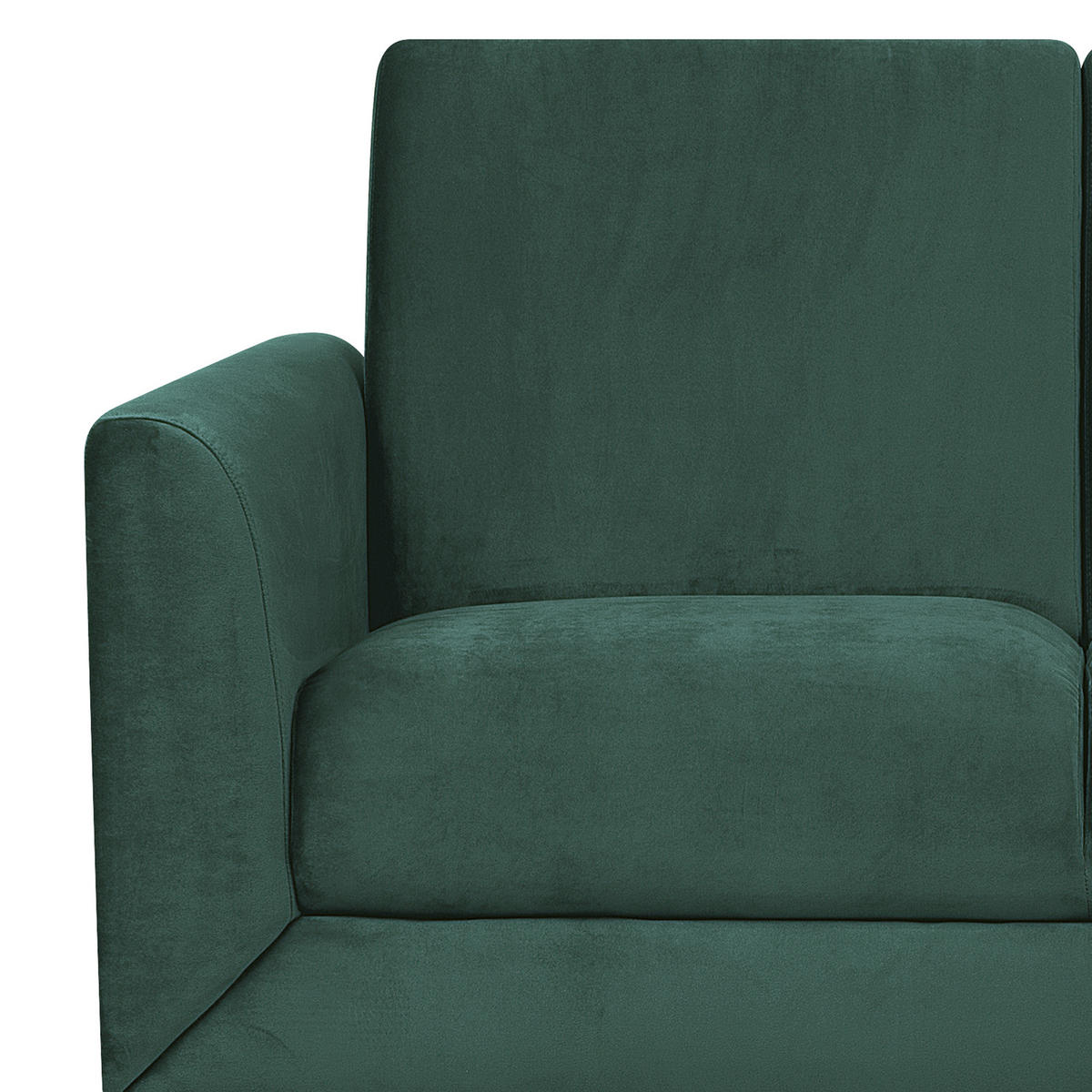 2-SITZER-SOFA Samtstoff Grün Fenes - Grün, Textil (142/90/75cm) - Beliani