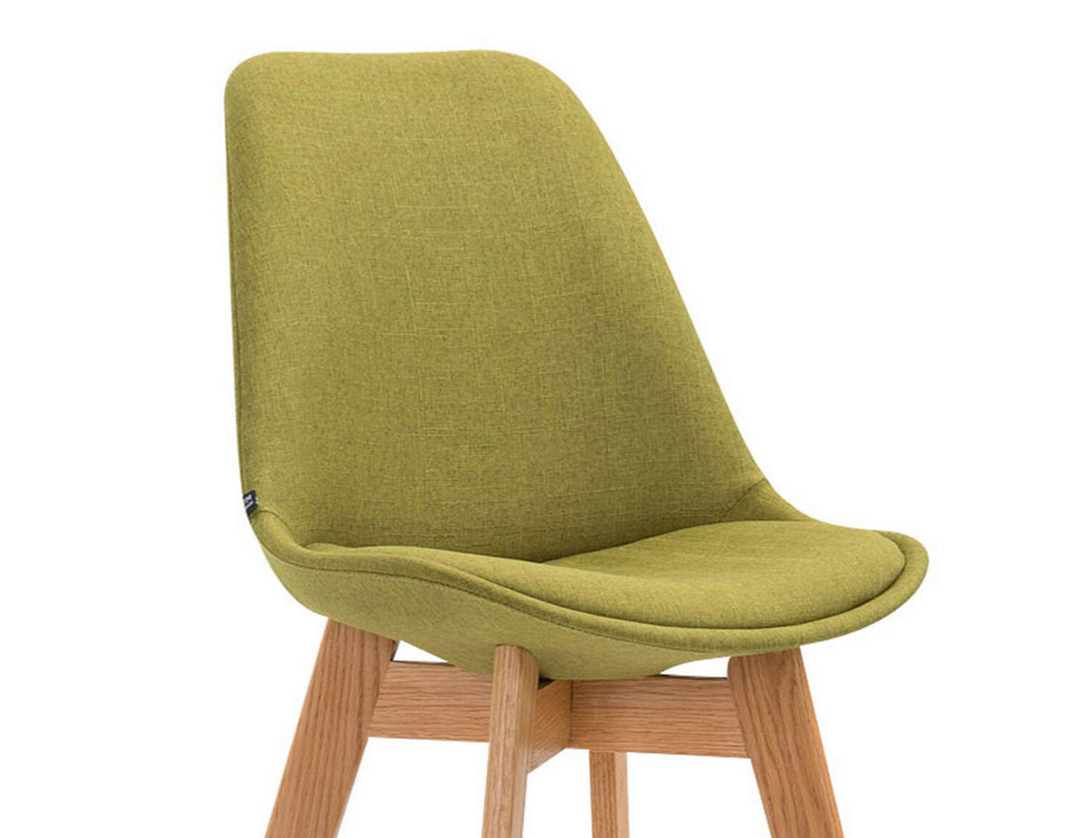 BARHOCKER 2er Set Meta Stoff natura grün - Grün, Holz/Textil (48/112/56cm) - TPFLiving