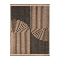 OUTDOORTEPPICH Blatt Anthrazit 240 x 340 cm - Anthrazit, Kunststoff (240/340cm) - TT Home