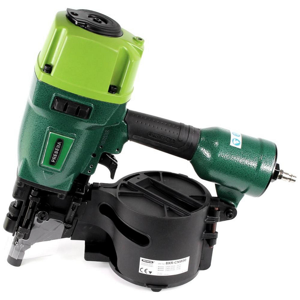 PREBENA 8XR-CNW90 Coilnagler Druckluftnagler im Transportkoffer - Multicolor, Kunststoff (460/420/180cm) - Prebena