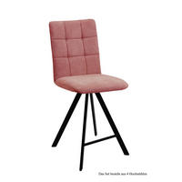 THEKENSTUHL drehbar (4er-Set) Destiny 47x108x60 Schwarz/Rosewood - Dunkelrosa/Schwarz, Kunststoff (60/108/47cm) - 58aufmkessel