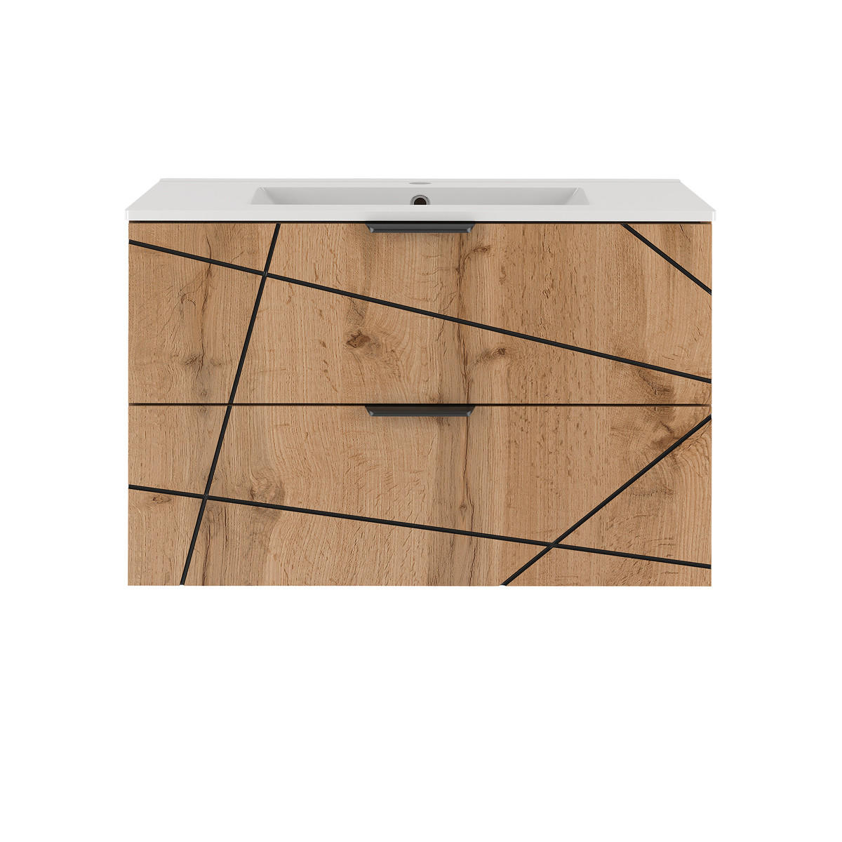 WASCHTISCH 80cm Teren Holz - Braun, Holzwerkstoff (80/50/45.8cm) - Petits-meubles