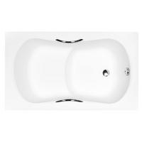 BADEWANNE Rechteck ARIA REHAB 120/70 mit Schürze und Handgriffen Ablauf Füße - Weiß, Kunststoff (70/55.5/120cm) - bad land