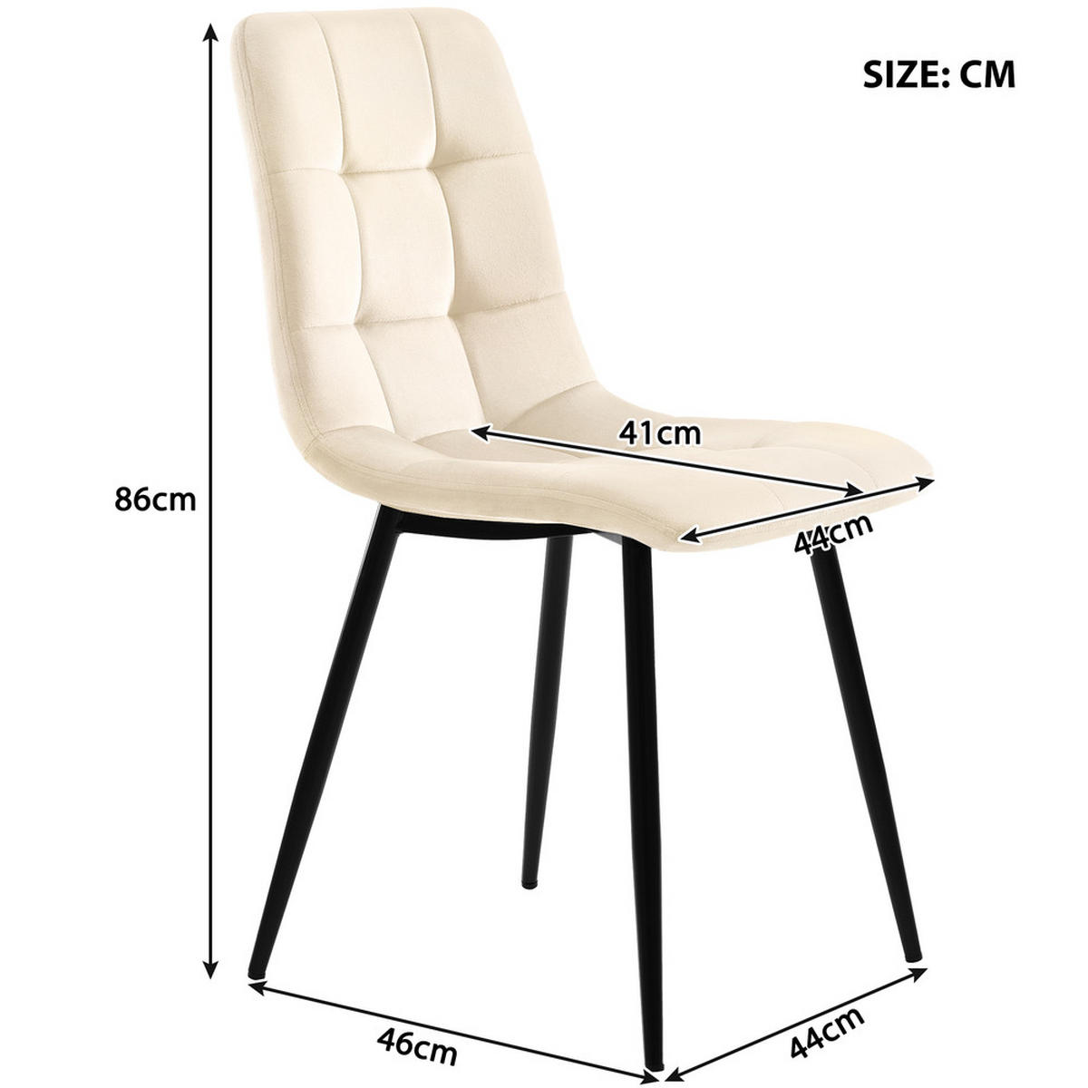TISCHGRUPPE 5-tlg Rechteckiger Küchentisch 117cm mit 4 Esszimmerstühle Samt Beige - Beige, Metall (74/10/130cm) - Raelunyi