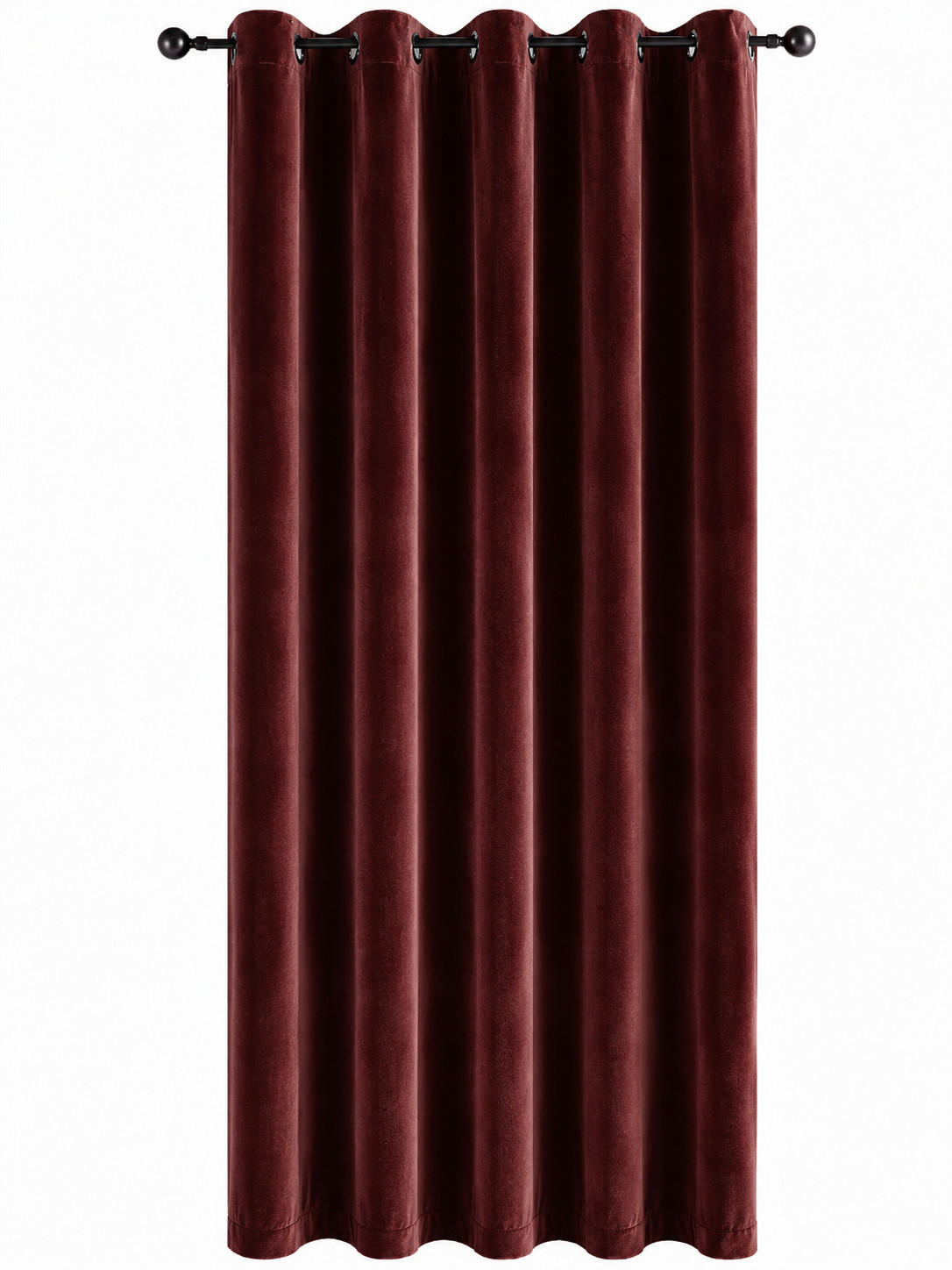 VORHANG Ösen Samt 300/245 cm Bordeaux - Bordeaux, Textil (300/245/245cm) - TiborTex