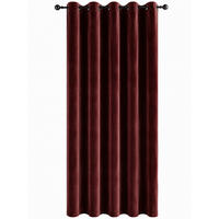 VORHANG Ösen Samt 300/245 cm Bordeaux - Bordeaux, Textil (300/245/245cm) - TiborTex
