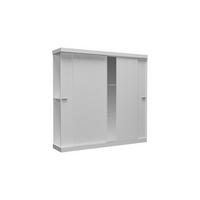 KLEIDERSCHRANK mit 2 Schiebetüren + Spiegel - B. 231 cm - Weiß - ADALRIK II - Weiß, Holz (231/219/51.8cm) - Vente-Unique