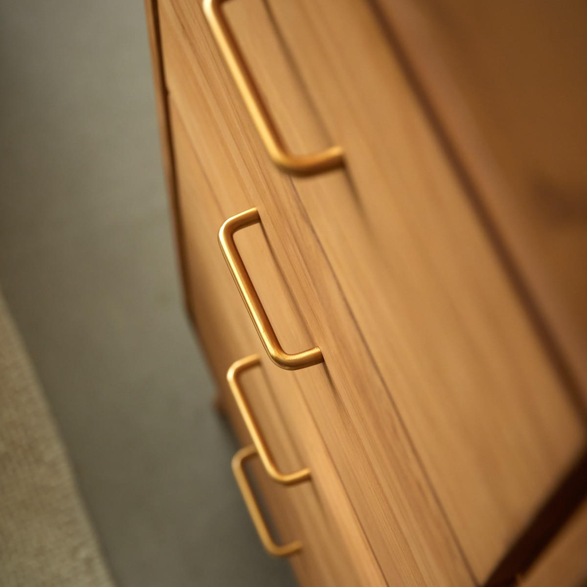 KOMMODE Kort Natur aus Teak - Naturfarben, Holz (54/116/50cm) - Tikamoon