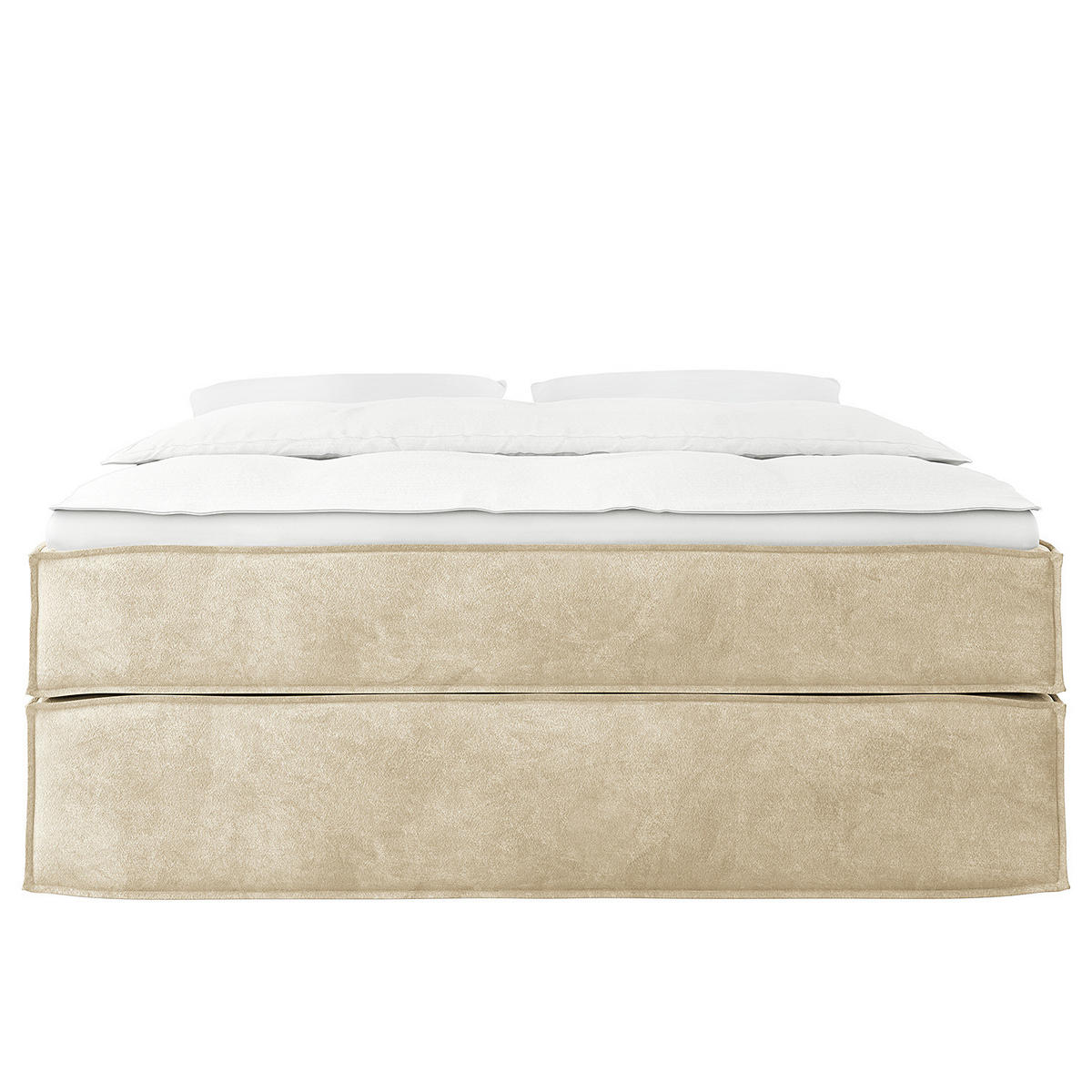 BOXSPRINGBETT - Premium - Beige, Textil (160/200cm) - home24