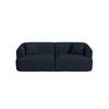 MODULARES-SOFA Campi aus strukturiertem Stoff königsblau 3 Sitzplätze - Dunkelblau, Textil (90/70/220cm) - Cosmopolitan Design