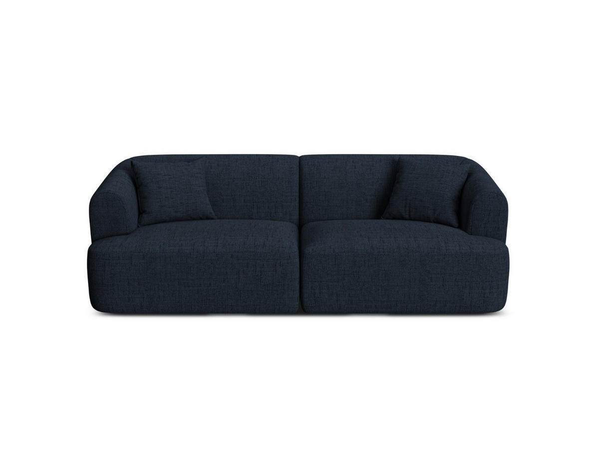 MODULARES-SOFA Campi aus strukturiertem Stoff königsblau 3 Sitzplätze - Dunkelblau, Textil (90/70/220cm) - Cosmopolitan Design