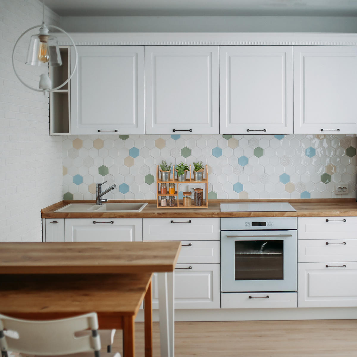 BAMBUSREGAL - Hellbraun, Holz (55/45.5/16cm) - Relaxdays