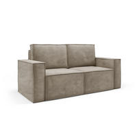 SOFA Orto Hellbraun, Zweisitzer Polstersofa - Hellbraun, Holzwerkstoff/Textil (178/93/82cm) - Bettso