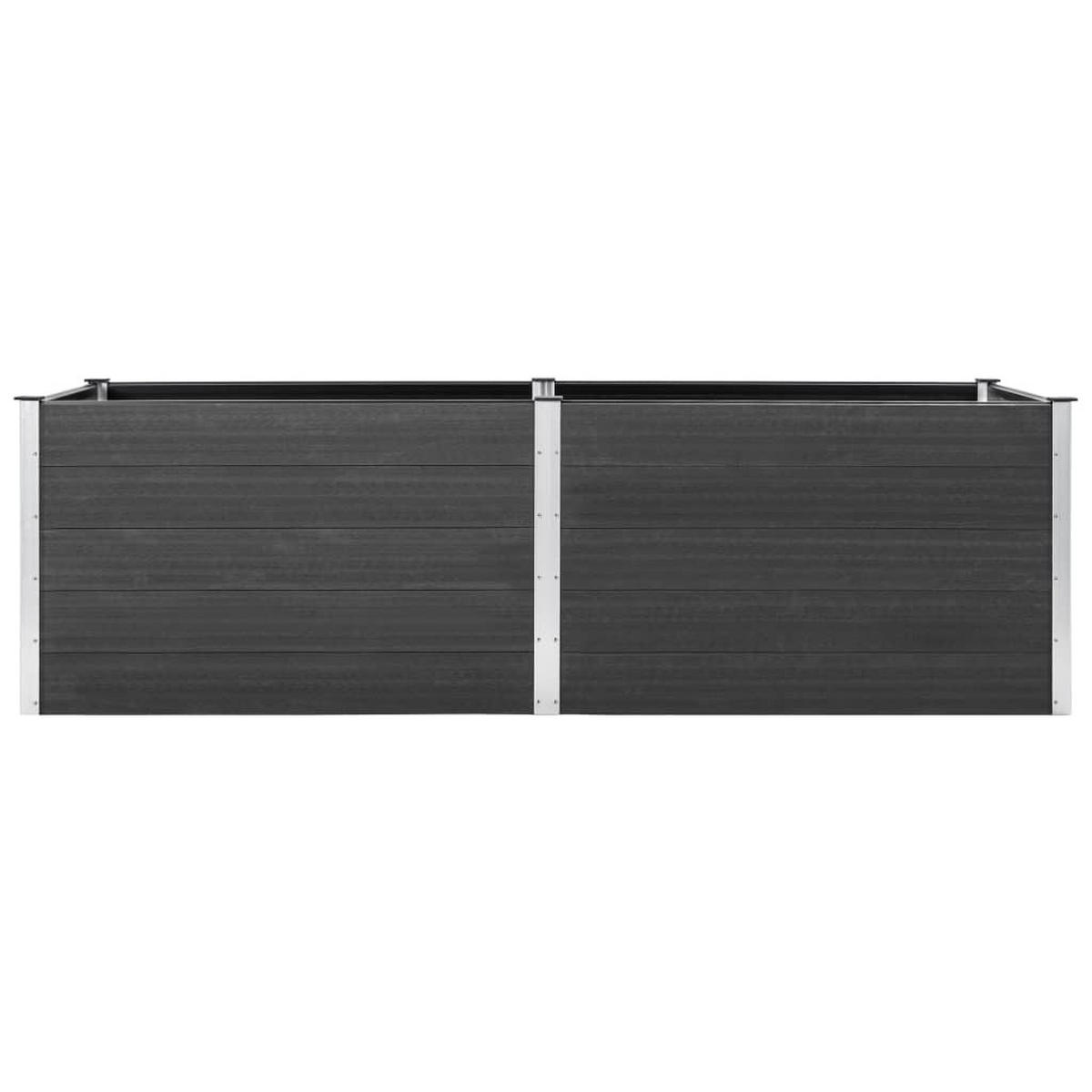 GARTEN-HOCHBEET 200x50x91 cm WPC Grau - Grau, Kunststoff (50/91/200cm) - furnicato