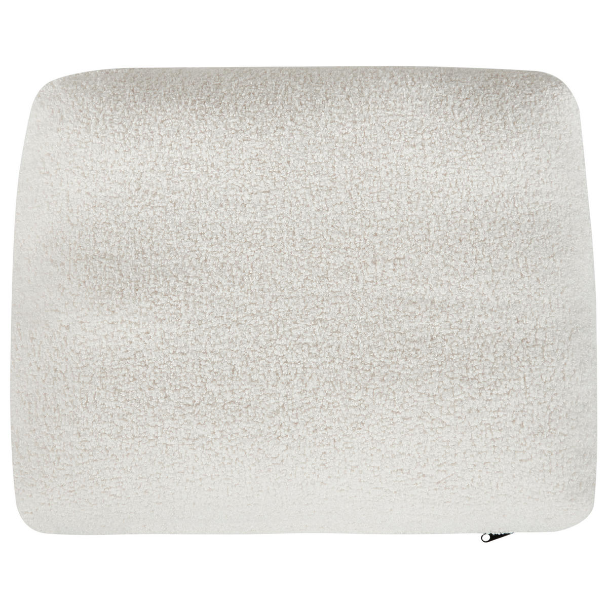 ČALOUNĚNÉ LEHÁTKO CHAISE LONGUE PRAVOSTRANNÉ Bouclé Krémově bílé Artheze - bílá/černá, textil (148/70/64cm) - Beliani