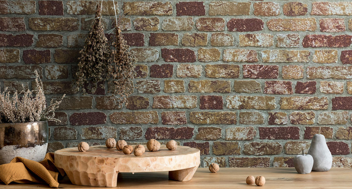 VLIESTAPETE Steinoptik Tapete braun, beige - Beige/Braun, Papier (53/1005cm) - marburg