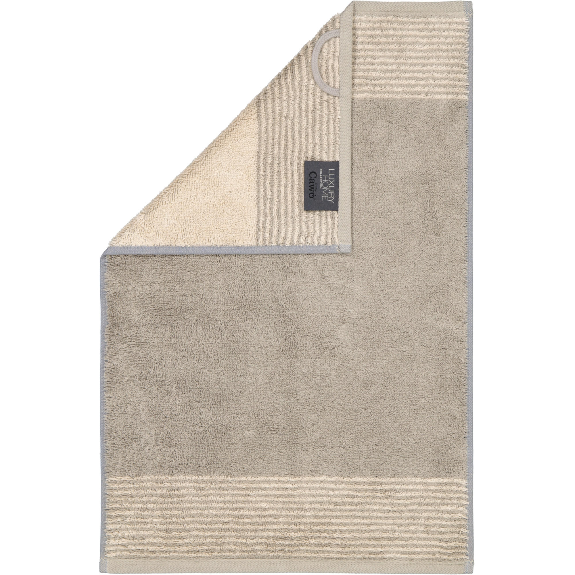 HANDTÜCHER LUXURY HOME TWO-TONE 590 GRAPHIT - 70 - Braun, Textil (30/50cm) - Cawö