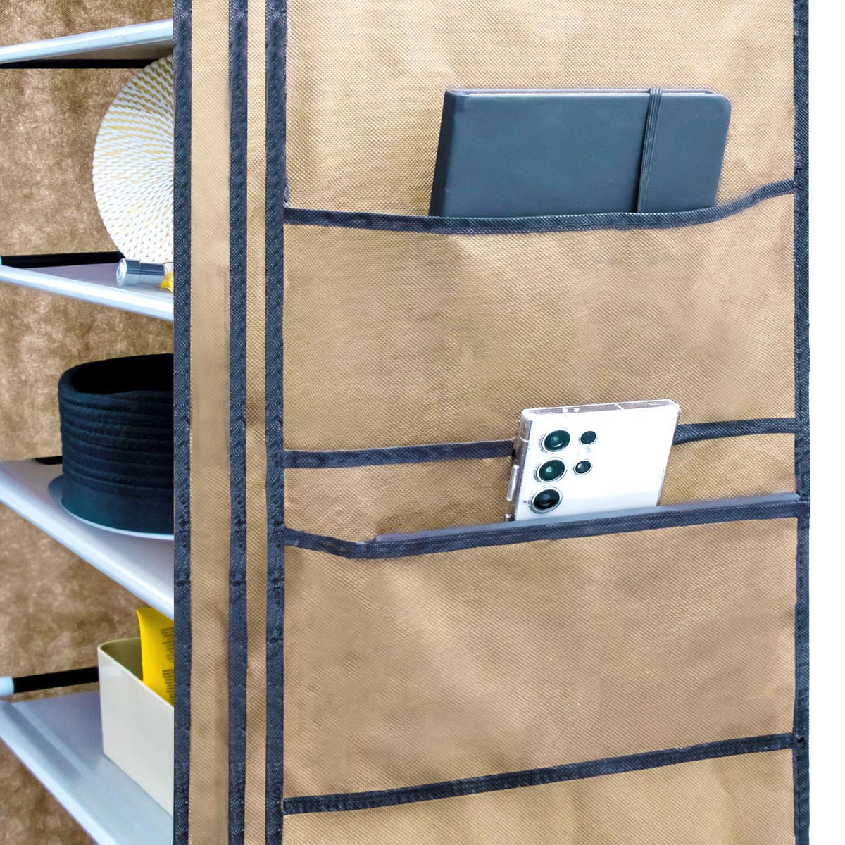 STOFFSCHRANK Faltschrank 170/58/28 cm - Beige, Textil (28/170/58cm) - Intirilife