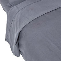 LEINEN-BETTLAKEN ohne Gummizug aus 60% Leinen & 40% Baumwolle - Dunkelgrau, Textil (240/275cm) - Homescapes
