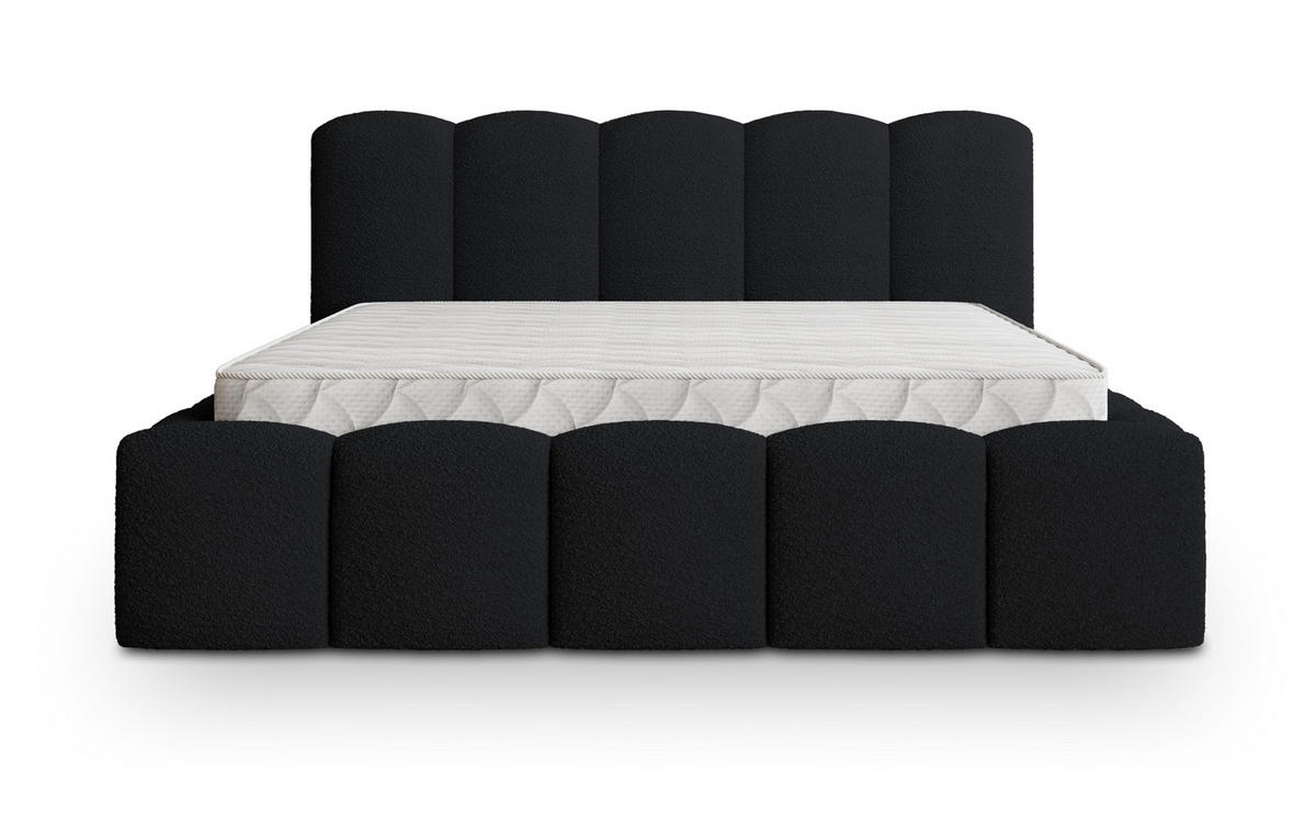 ČALOUNĚNÁ Postel FALINA 140x200 cm Černá - černá, kompozitní dřevo/textil (140/200cm) - MASSENO