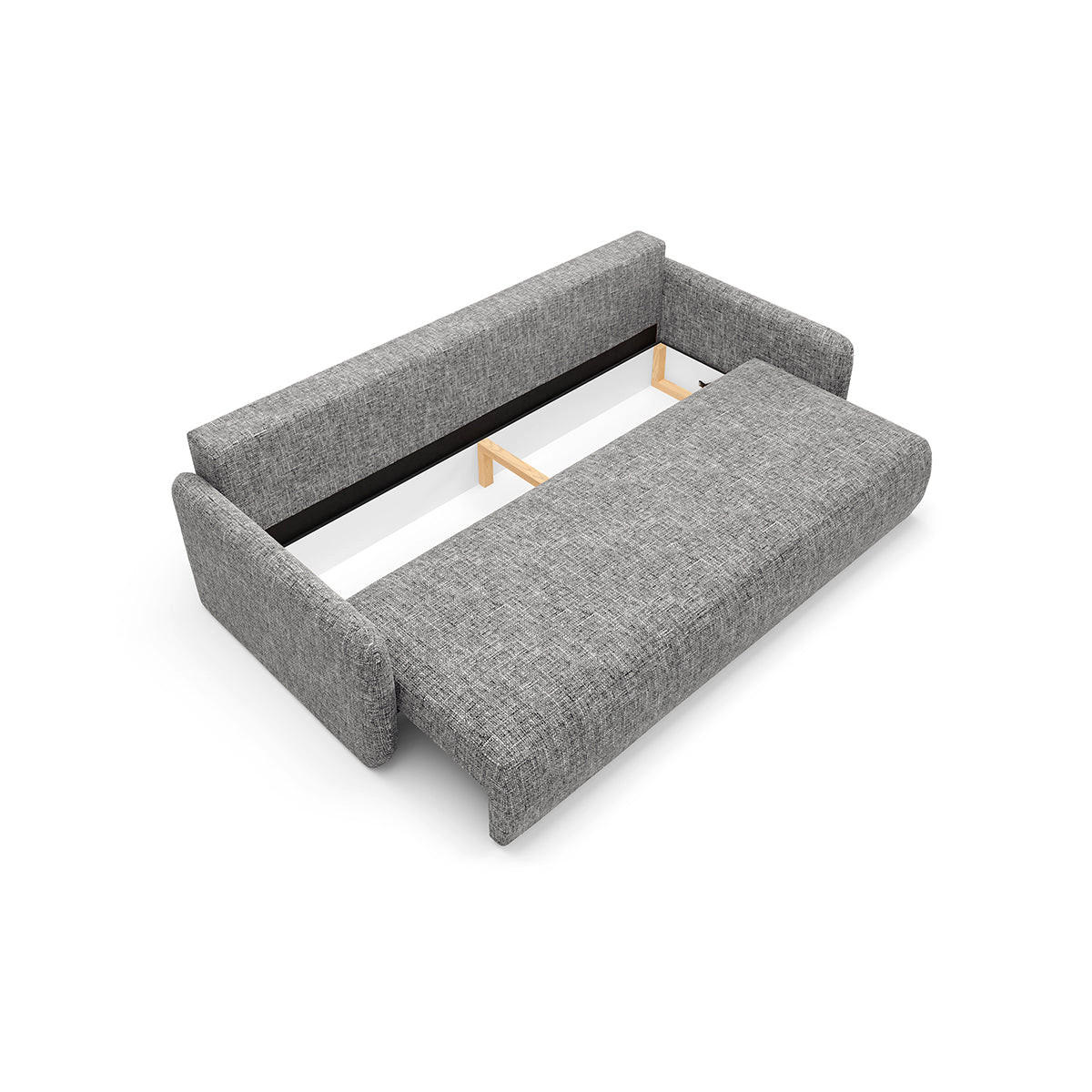 SOFA Lazare 3 Sitzplätze Grau - Grau, Holz (217/86/102cm) - Petits-meubles