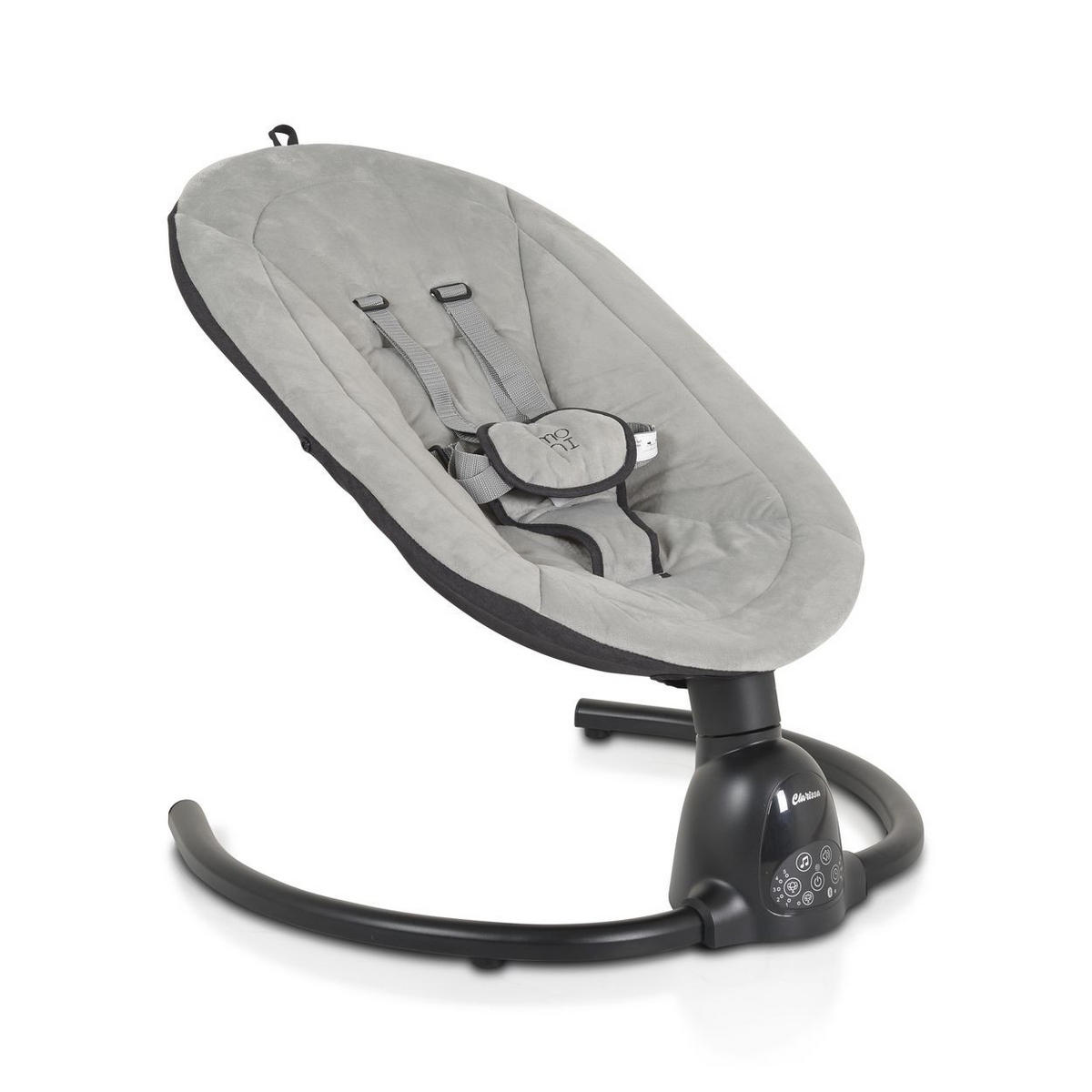 BABYWIPPE Clarissa grau 5 Schaukelgeschwindigkeiten, Bluetooth, Fernbedienung, Timer - Grau, Metall - Moni