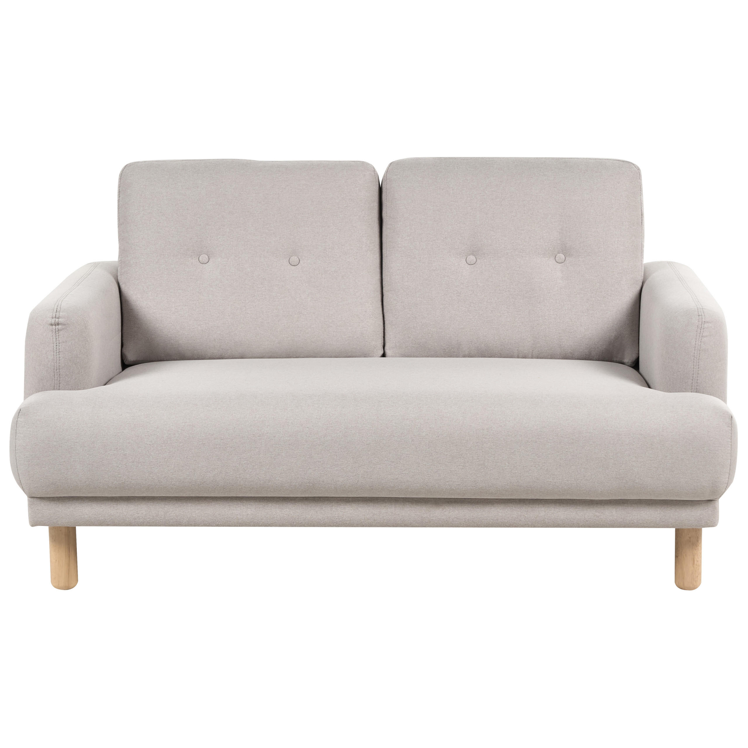 2-SITZER-SOFA Stoff taupe Tuve - Hellbraun/Beige, Textil (149/85/90cm) - Beliani