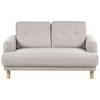 2-SITZER-SOFA Stoff taupe Tuve - Hellbraun/Beige, Textil (149/85/90cm) - Beliani