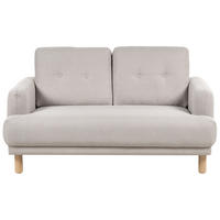 2-SITZER-SOFA Stoff taupe Tuve - Hellbraun/Beige, Textil (149/85/90cm) - Beliani