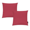 KISSENHÜLLE 2er Set Fino uni 50/50 cm - Dunkelrot, Textil (50/50cm) - Magma Heimtexx