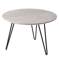 COUCHTISCH - Marmor Hellgrau Dekor / Schwarz - Hellgrau/Schwarz, Holzwerkstoff/Kunststoff (60/60/38cm) - home24