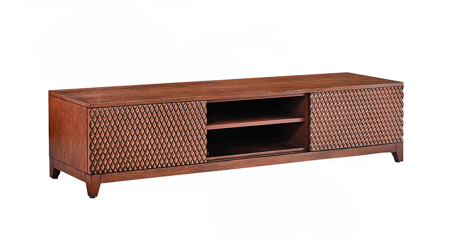 LOWBOARD COPAS Braun Holz - Braun, Eichenholz/Holz (180/42/40cm) - KAWOLA