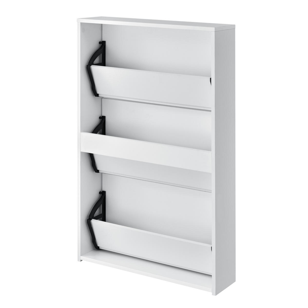 SCHUHKIPPER Lund - Weiß, Holzwerkstoff (17/102.5/63cm) - [en.casa]