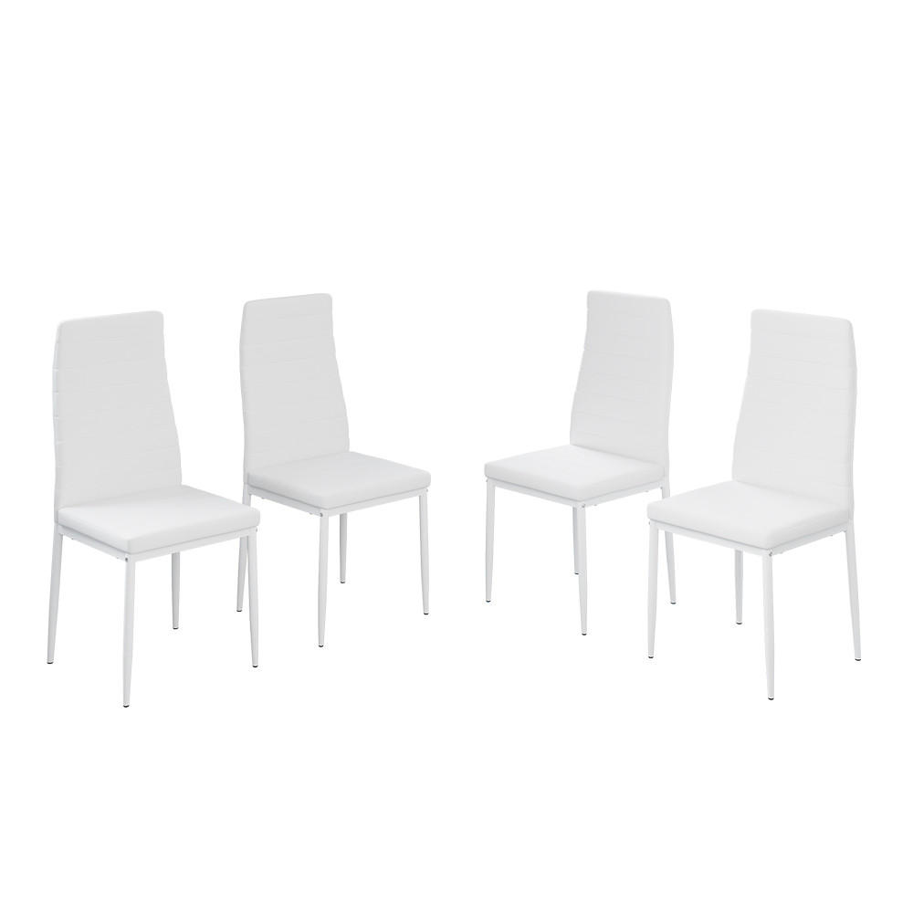 ESSZIMMERSTUHL Grand Weiß 42.5 x 48 cm 4er Set - Weiß, Kunststoff (42.5/96/48cm) - Vicco