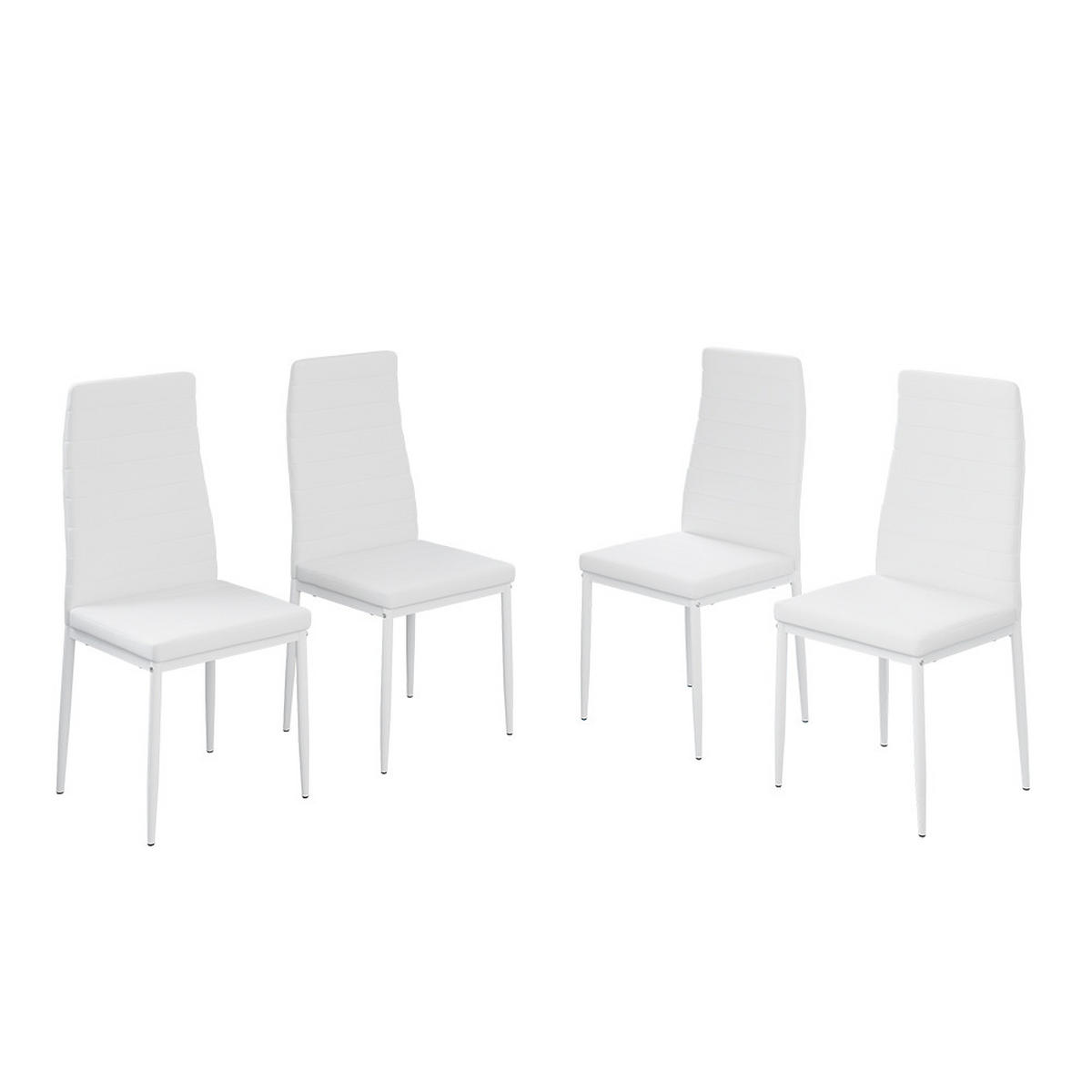 ESSZIMMERSTUHL Grand Weiß 42.5 x 48 cm 4er Set - Weiß, Kunststoff (42.5/96/48cm) - Vicco