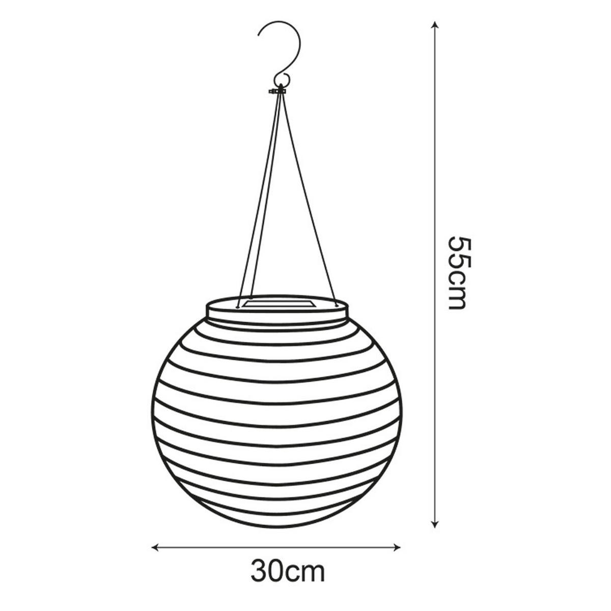 LED AUSSENHÄNGELEUCHTE Lampion Weiß - Weiß, Metall (30/30/55cm) - Globo Lighting
