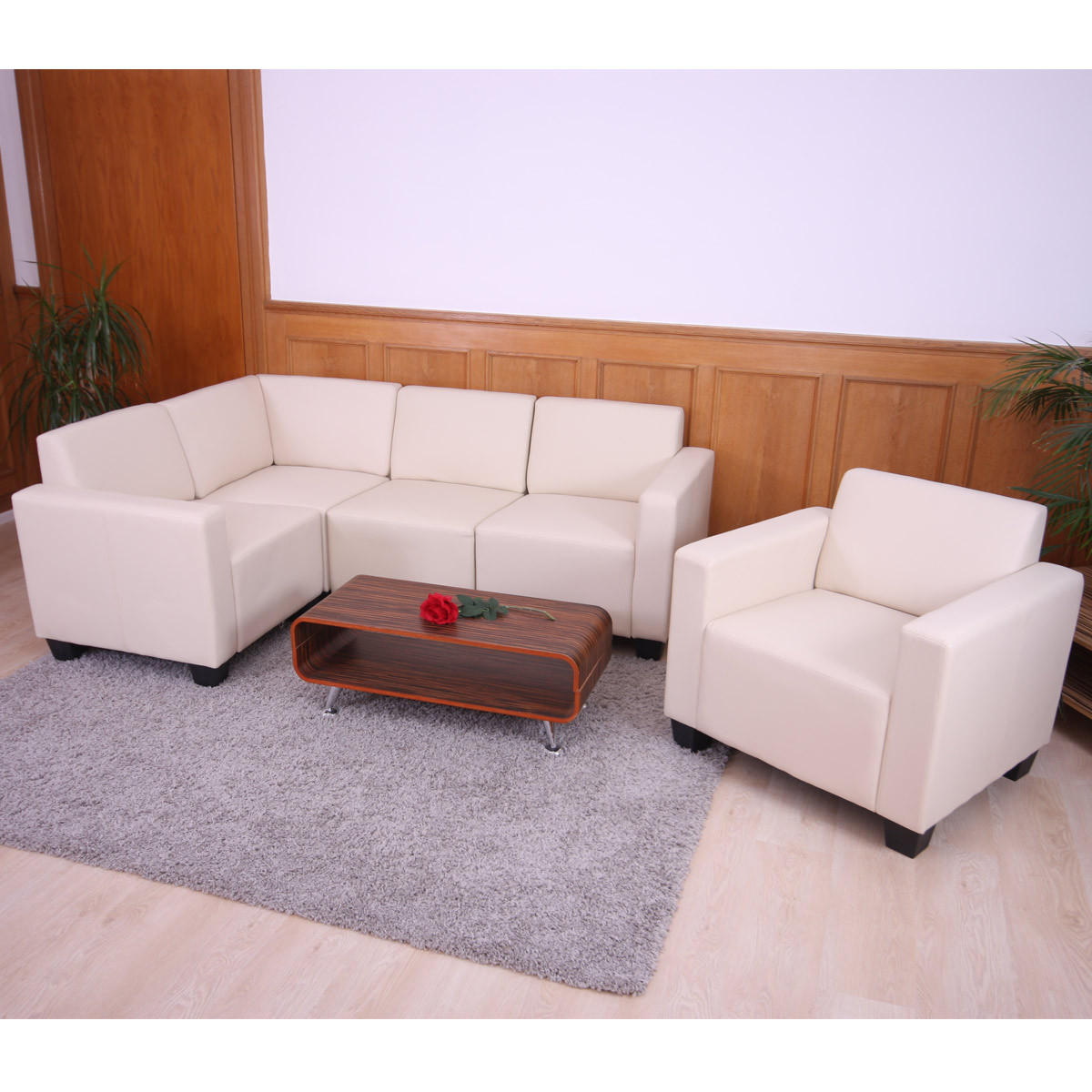 COUCH-GARNITUR Beige - Beige, Textil (214/76/142cm) - MCW