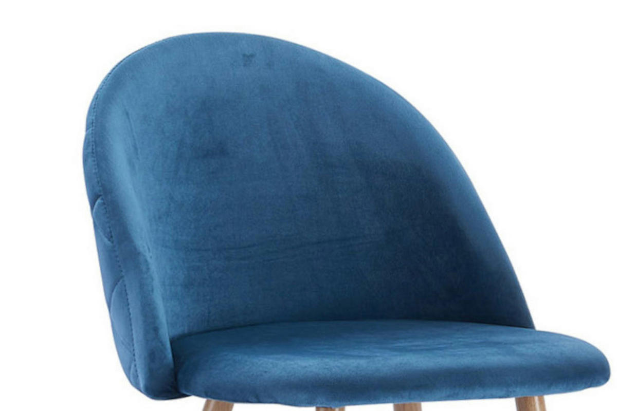 ESSZIMMERSTUHL LILLY - Blau/Eichefarben, Textil/Metall (55/79/51cm) - SAM