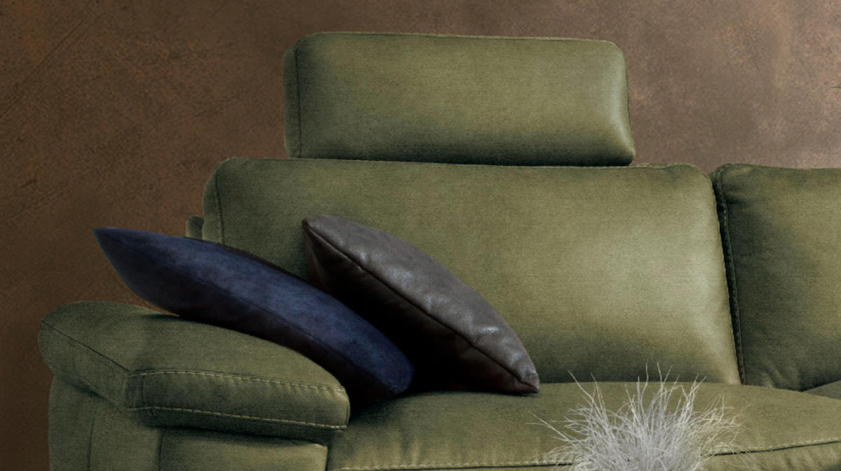 ECKSOFA MOTORISCH. RELAXFUNKTION LOLA Dunkelgrün Webstoff - Dunkelgrün/Schwarz, Textil (233/178cm) - KAWOLA