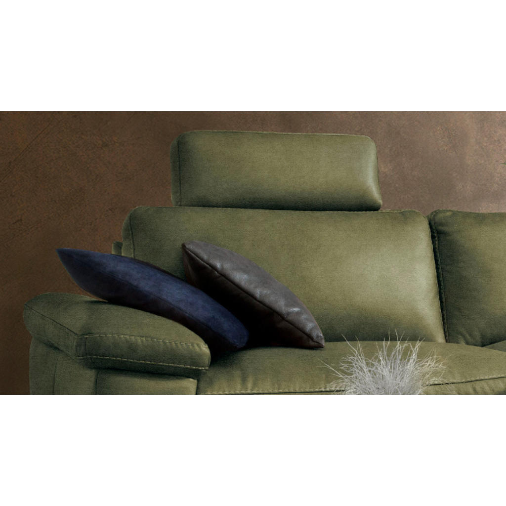 Thumbnail - Kawola Ecksofa, Dunkelgrün, Textil, Echtholz, Füllung: Schaumstoff, Ottomane rechts, L-Form, 233x178 cm, Wohnzimmer, Sof...