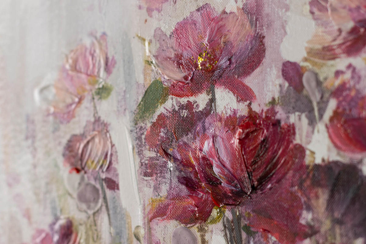 ACRYLBILD HANDGEMALT 120/60 cm - Pink, Holz/Textil (120/60cm) - KUNSTLOFT