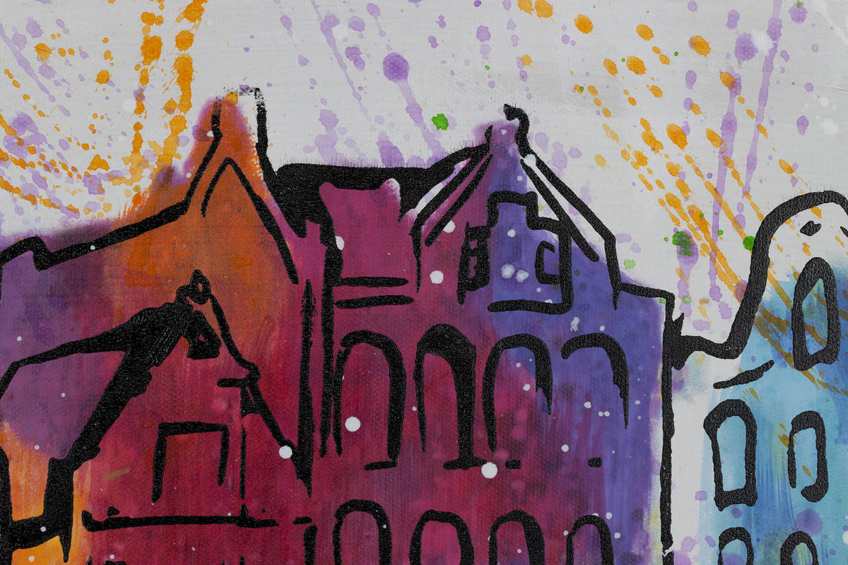 ACRYLBILD HANDGEMALT 120/60 cm - Multicolor/Grau, Holz/Textil (1.7/60cm) - KUNSTLOFT