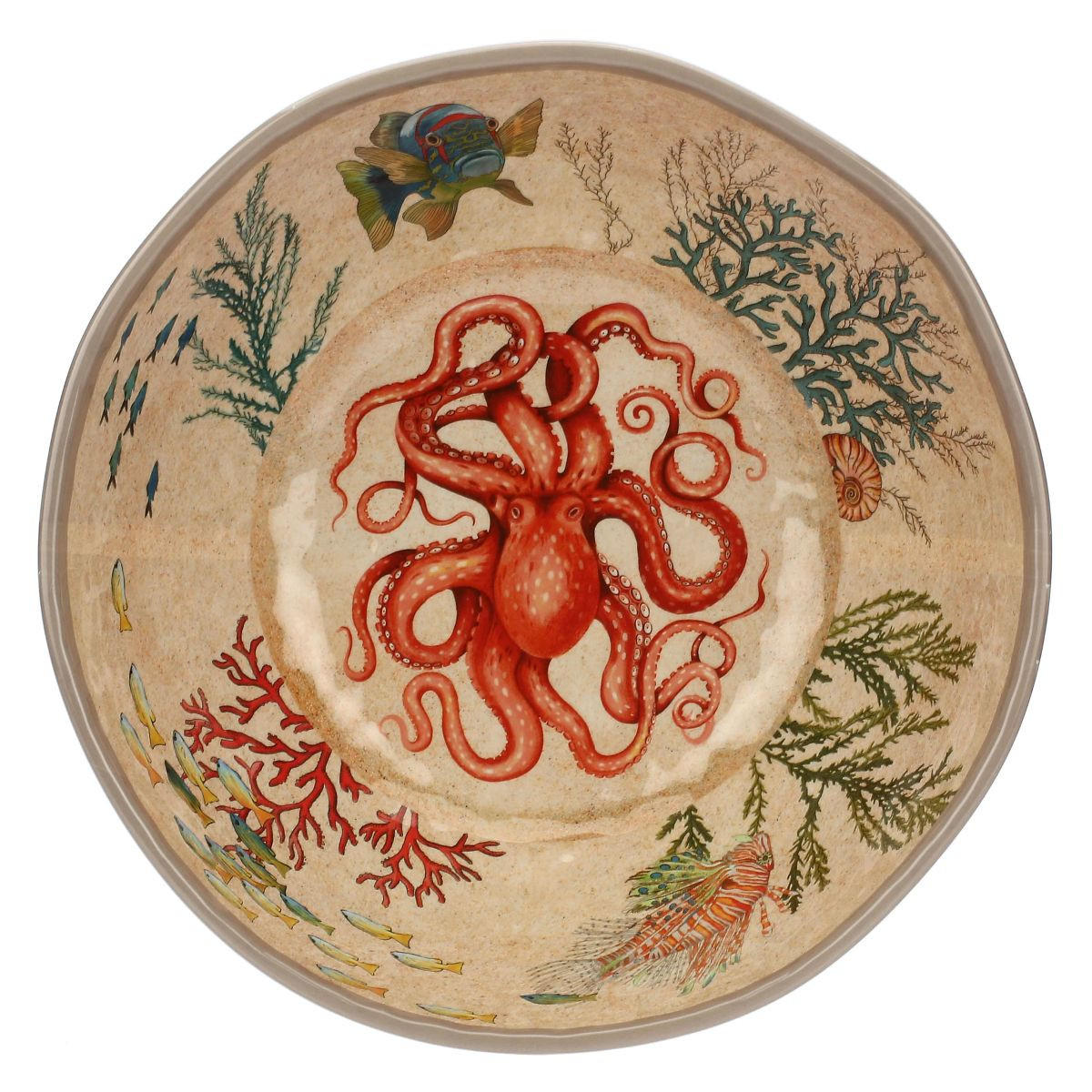 SCHÜSSEL / Salatschüssel Ø 36 cm Sea Life - Multicolor, Kunststoff (36cm) - Rose & Tulipani